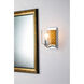 Arcadia 1 Light 5 inch PC Bath Light Wall Light in Polished Chrome with Gold